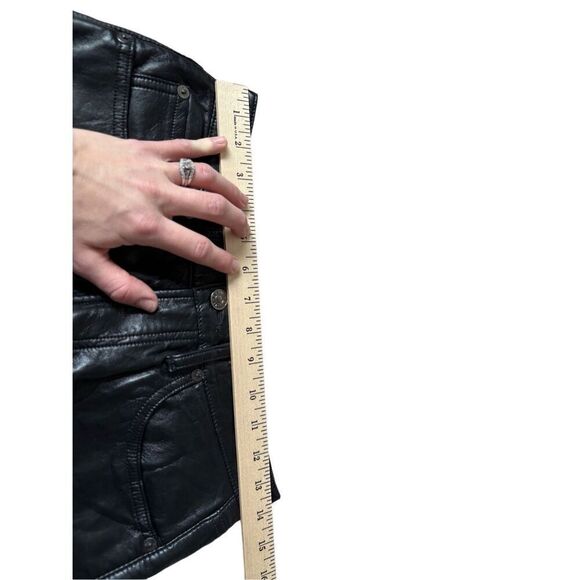 Agolde Recycled Leather Relaxed Boot Pant size 25 Black Detox - Picture 7 of 12